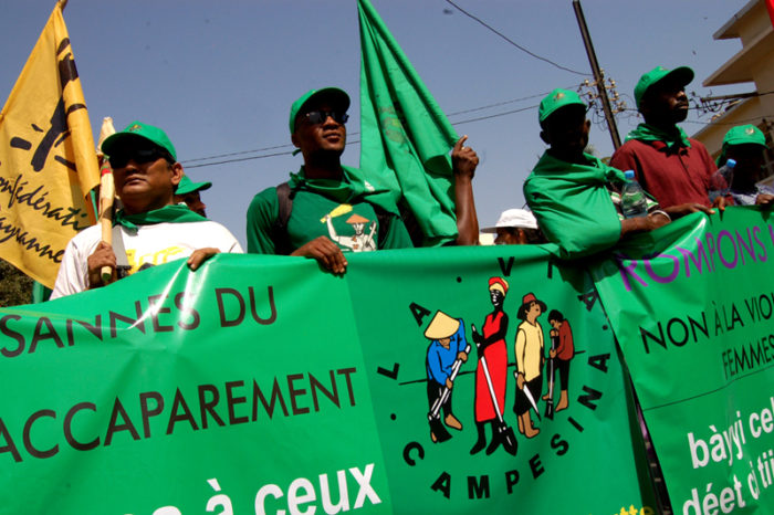 Representatives of Via Campesina (Photo courtesy of Famsi Andalucia Solidaria)