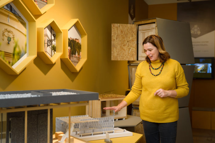 Curator Barbara Sosić guides through the special exhibition "Where the bees are at home" at the Slovene Ethnographic Museum, open through August 2019.