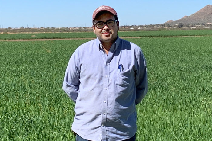 Farm manager Gabriel Vega has worked for San Xavier Co-op for 13 years. (Photo by Rudri Patel)