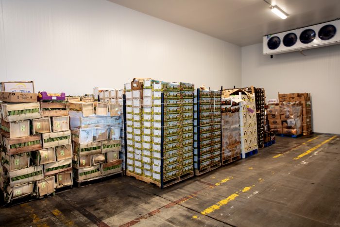 Inside the Produce Pit Stop's refrigerator. (Photo © Eron Rauch)