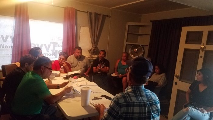 A community organizing meeting in Tooleville. (Photo courtesy of the Leadership Counsel)