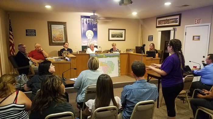 Tooleville residents advocating for water utility district consolidation at Exeter City Hall. (Photo courtesy of Leadership Counsel)