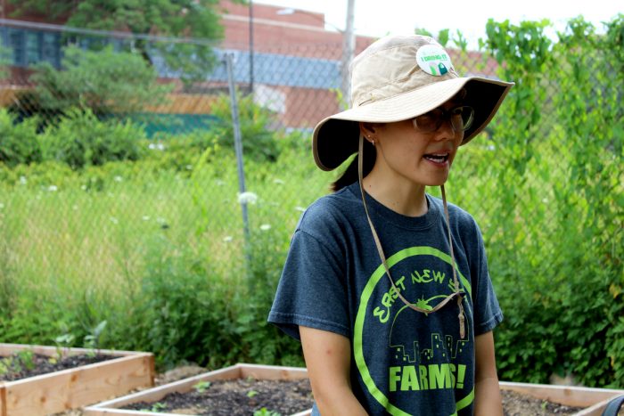 Anita Chan at East New York Farms. (Photo by Ada Cowan)