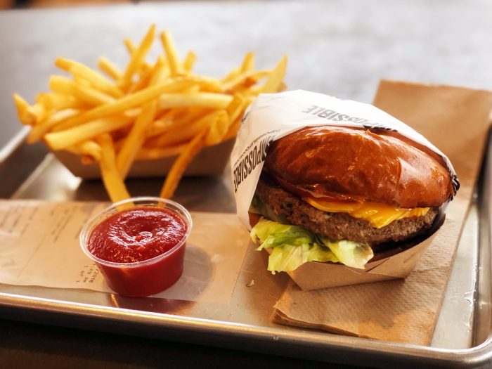 An Impossible burger with fries at Gott's Roadside in Napa, California. (Photo CC-licensed by Sarah Stierch)