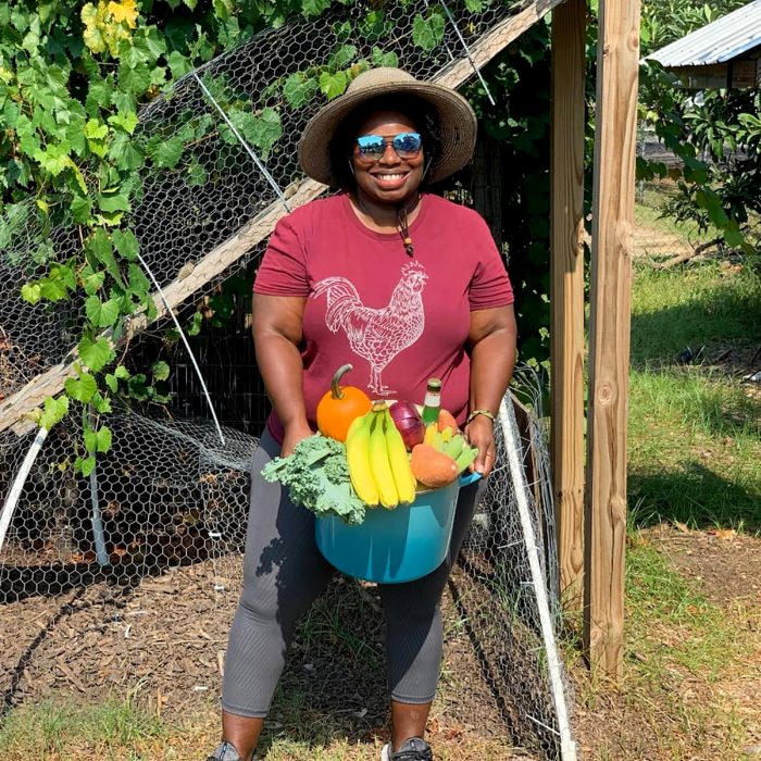 Germaine Jenkins with her harvest. (Photo from Germaine Jenkins.)