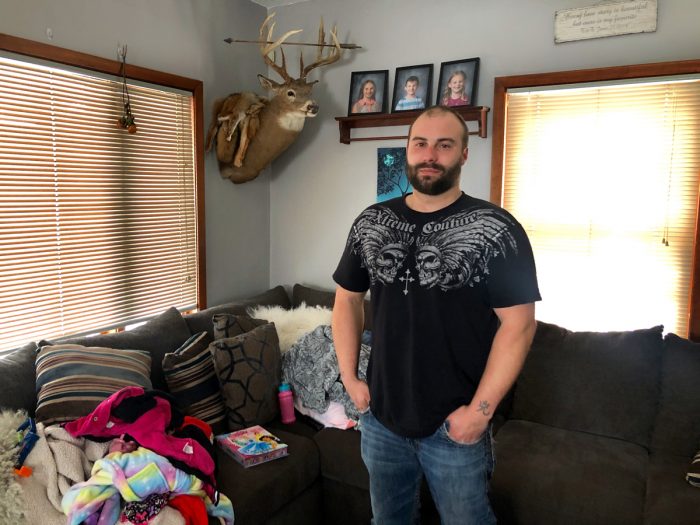 Anthony Castle at his home in Iowa