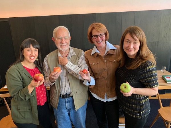 From left: Keia Mastrianni, Lee Calhoun, Diane Flynt, Chef Andrea Resuing. Photo courtesy of Diane Flynt.