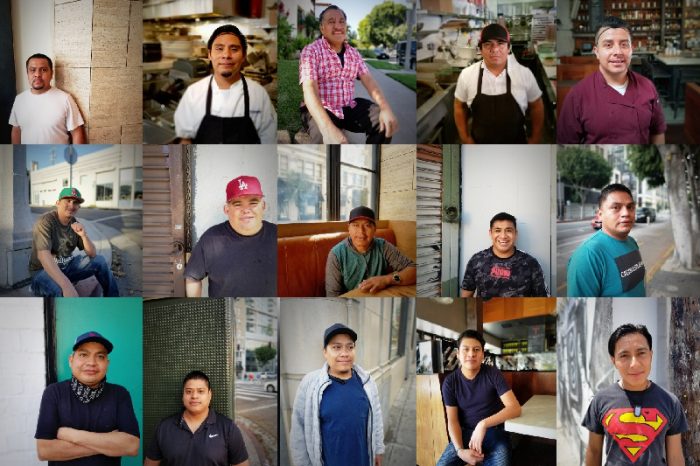 a collage of undocumented immigrants used in the LA Kitchen Migrants GoFundMe campaign