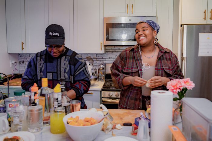 The Okra Project's bartender Jamari Thomas and Chef Clarke Johnson. (Photo by Alex Cooper Webster.)