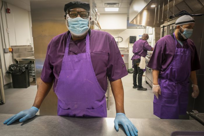 Chef Jeffery Stewart has cooked for seniors for over 10 years. Meals for the homebound are prepared at kitchens across the city.