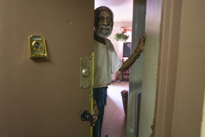 A meal recipient in the South Bronx. Before COVID-19, one in five New Yorkers over 65 were living below the poverty line and likely facing food insecurity. When the city shut down, efforts to protect vulnerable seniors also left them isolated and at even greater risk for food insecurity and malnourishment.