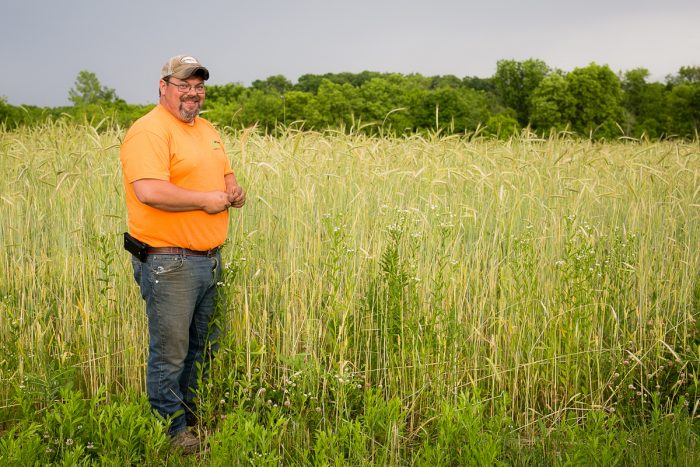 Ohio beginning farmer David Ward on his farm. Photo by David Ike.