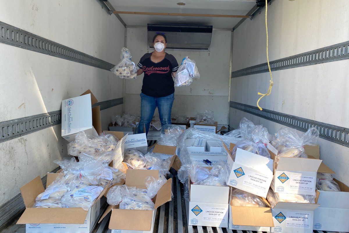 Some of the lingcod delivered through a hunger relief event in Columbia Gorge. (Photo courtesy of The Wave)