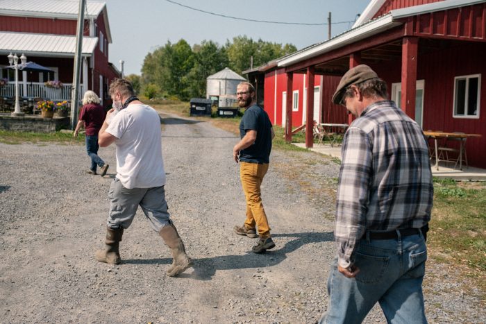 Dave Messmer, second from right, with his family: “When people couldn't get food around here, we wanted to be able to play into the solution for that. We will continue to fight the battle of getting local food to be a bigger portion of people's plates and refrigerators.”