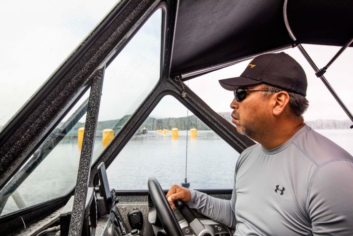 Ahousaht member Lenny John is an outspoken critic of his nation's approach to fish farms and has engaged in numerous protests and direct actions against them.