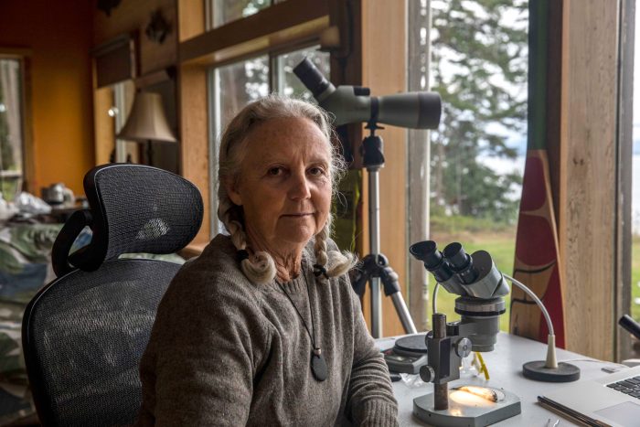 Alexandra Morton at her home on Malcolm Island in the territory of the ’Na̱mg̱is First Nation.