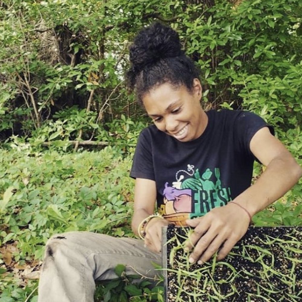 Iriel Edwards working on the farm. (Photo courtesy of Iriel Edwards)