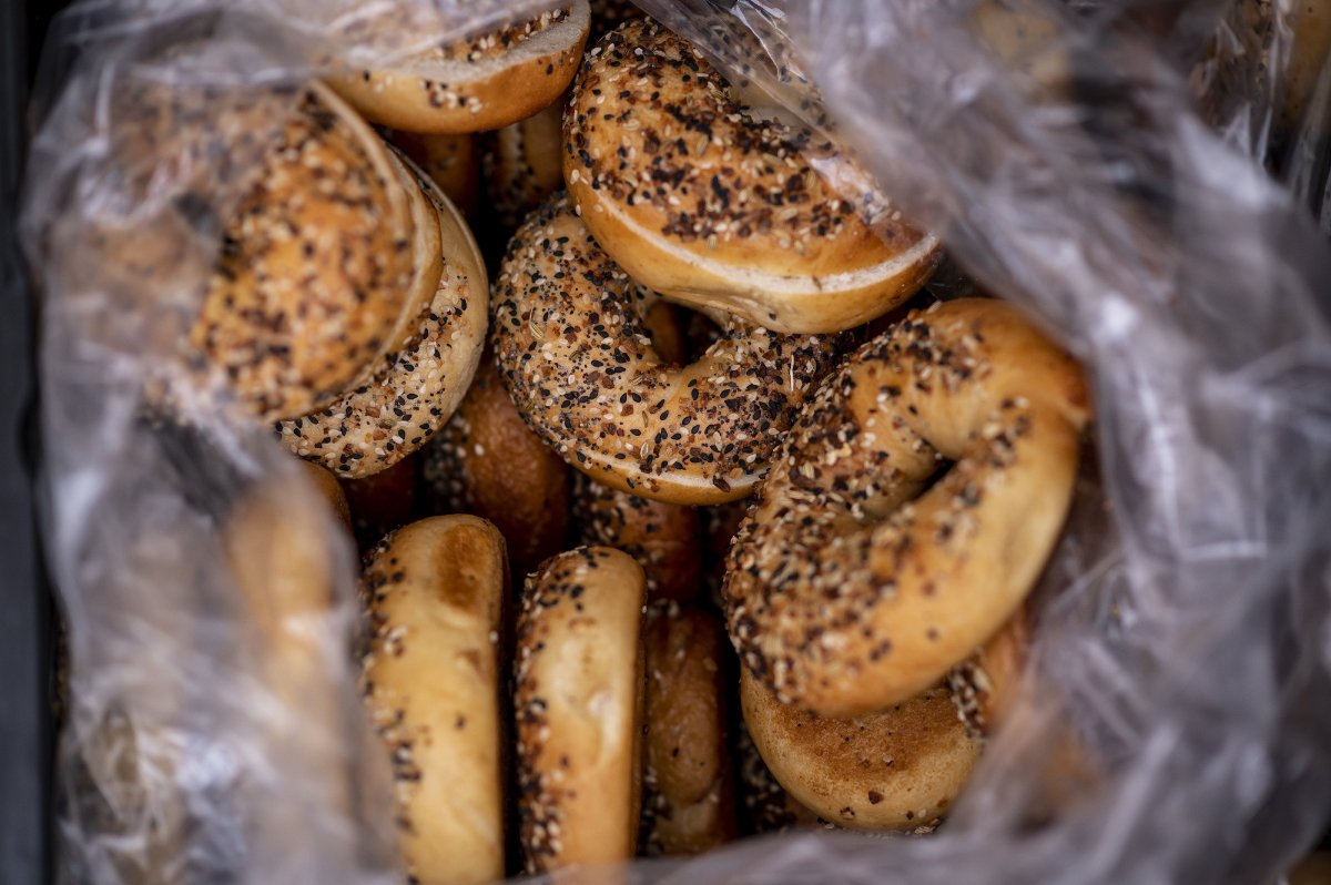 A bag of poppy seed bagels, some of which could be contaminated by high levels of opiates. (Photo by Christopher Dilts, Bloomberg)