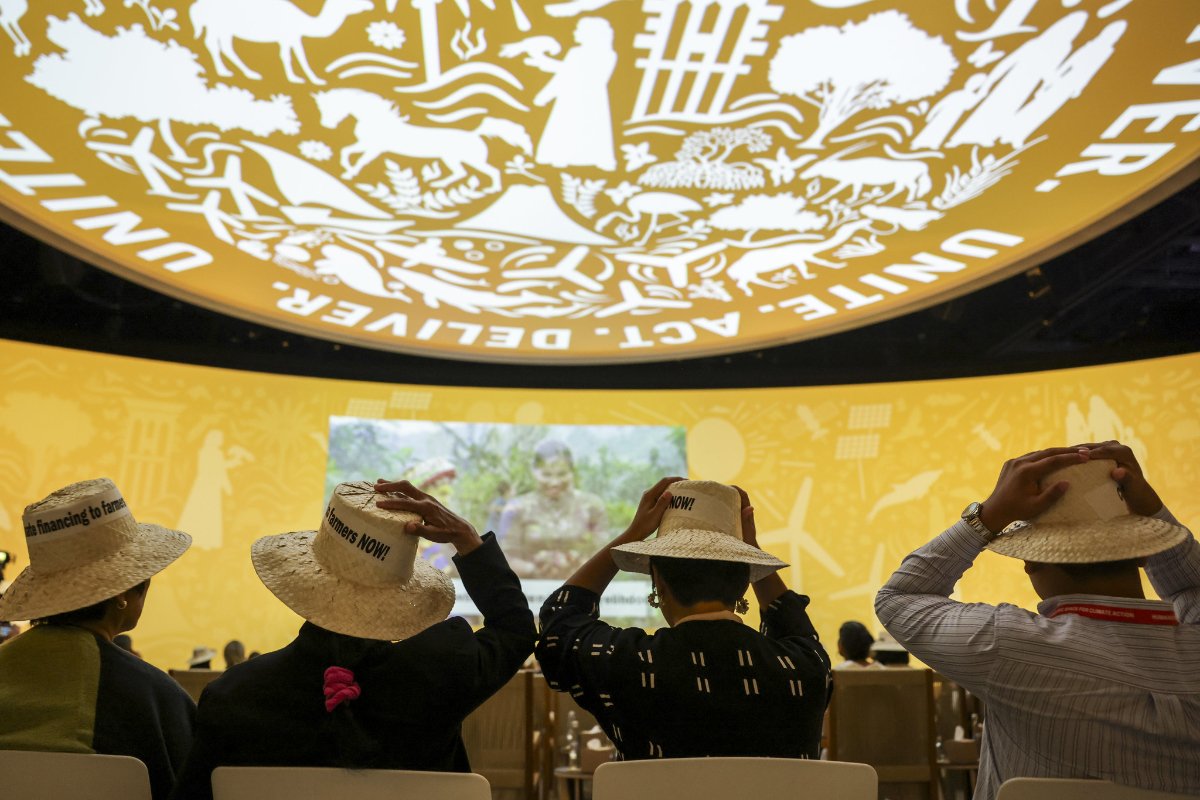 Participants at the UN COP28 Climate Summit during a session on farmers and traditional producers. (Photo CC-licensed by the UNFCCC)