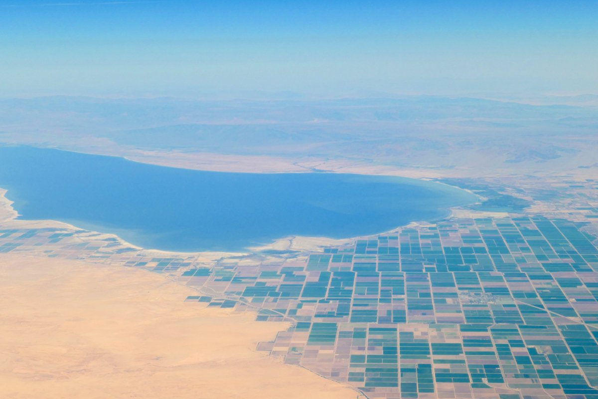 Salton Sea area of Imperial County, California, with farmland and the farm towns of Niland, Brawley, Westmorland, and others. (Photo credit: Raquel Lonas, Getty Images)